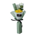 thumbnail image 1 of Ramo de girasoles artificiales, mini ramo de flores perfumadas con hojas de eucalipto, regalo para cumpleaños y Día de la Madre., 1 of 8