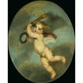 thumbnail image 2 of Jean-Baptiste Greuze 20x24 Black Ornate Framed Double Matted Museum Art Print Titled: Flying Cupid with a Torch (C. 1790), 2 of 5