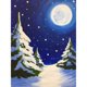 thumbnail image 2 of Cuadros Decorativos Kit de noche de Navidad de pintura de diamante de taladro redondo completo 5D DI Likrtyny embutido en tela, 2 of 9