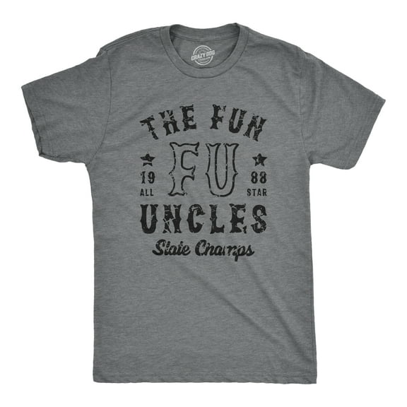 Mens The Fun Uncles State Champs T Shirt Funny Cool Uncle Champion Tee for Guys Graphic Tees