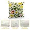 thumbnail image 4 of HENGT  Flower Farmhouse Decorative Throw Pillow Cover, Cottage Floral Green Leaves Pattern, Canvas Cushion Case for Sofa Couch Bed Living Room(Yellow Flowers), 4 of 5