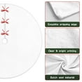 thumbnail image 6 of 48 Inch Christmas Tree Skirt – Velvet Plush Tree Mat, Soft Thickened Polyester with Red Ties, Single-Sided Printing, Available in 30in/36in/48in, Perfect for Holiday Xmas Tree Decoration, 6 of 7