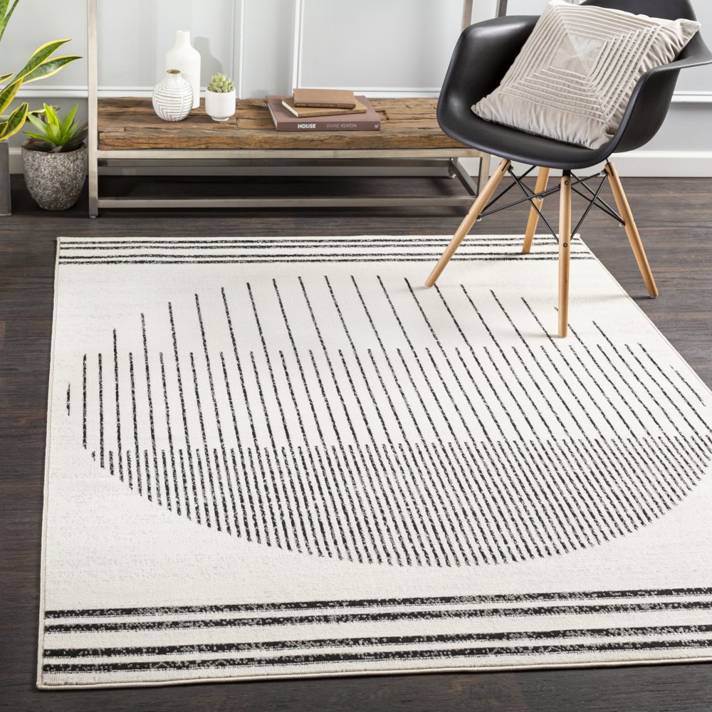 Alec Black Area Rug, 5' x 7'