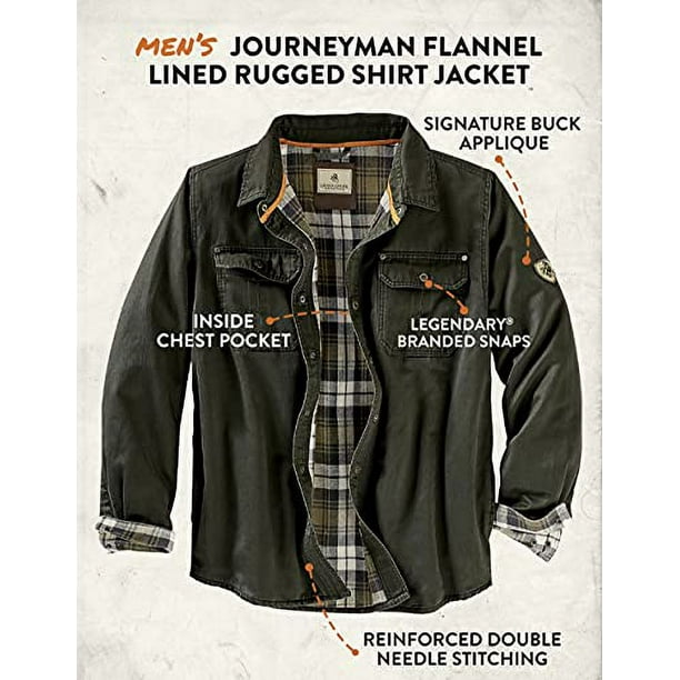 Journeyman flannel lined clearance rugged shirt jacket