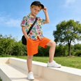 thumbnail image 5 of Dailycode Small Short Sleeve Button Down Shirts Vibrant Colorful Blooming Flowers Casual Shirt 3-10 Years, 5 of 9