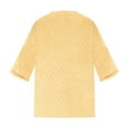 thumbnail image 5 of YUGYXL Oversized Tshirts for Women 3/4 Sleeve Round Neck Shirts Plus Size Breathable Blouses Loose Fit Tees Yellow XXXL, 5 of 5