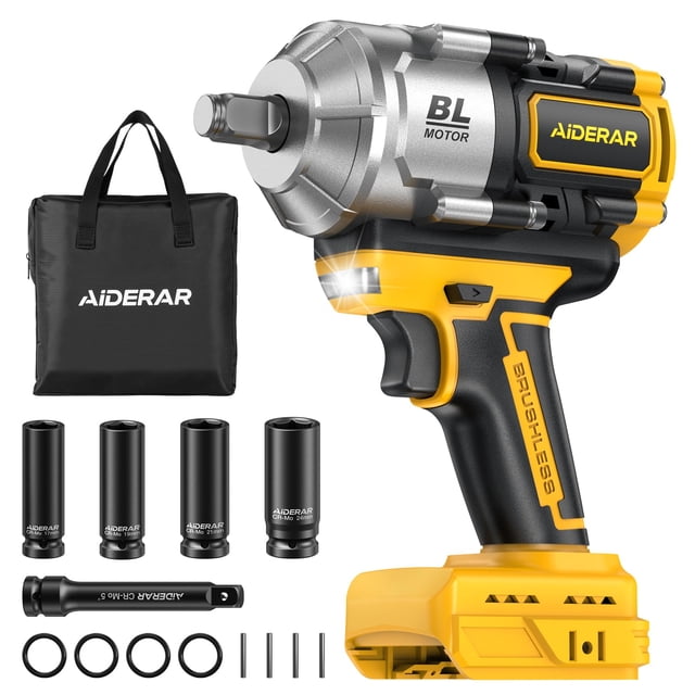 Llave de impacto inalámbrica AIDERAR 20V para batería DeWalt 1500Nm