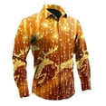 thumbnail image 2 of MAIHAN-Christmas Shirts for Men Long Sleeve Theme Button Down Lapel Tops Elk Print Casual Fall Winter Holiday Party Daily Wear Mens Shirt(Gold,S), 2 of 3