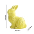 thumbnail image 3 of dajkiuy Easter Bunny Ceramic Ornament, Rabbit Figurine, Cute Home Decor, Spring Tabletop Mantel Decor, 3 of 7