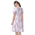 thumbnail image 2 of Bixox Robe d'Été à Manches Courtes pour Femmes Robe Ample Longueur Genou avec Poches-Fleurs Lavande, 2 of 7