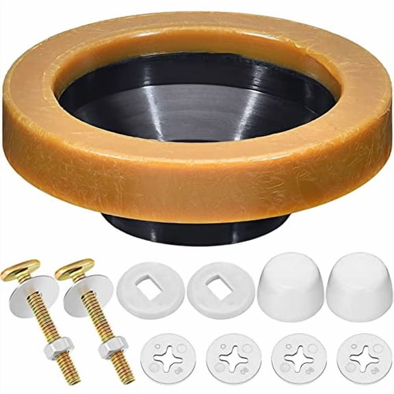 oilet Wax Ring Kit Include Thick Flange Closet Bolts Bolt Caps and Retainer Washers Fits 3 Inch and 4 Inch Waste Lines for Toilet Gas Odor and Watertight Sealing Supplies$$Tools & Hardware Other