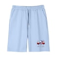 thumbnail image 5 of Kids 4th of July Outfit Light Blue 2 Piece Set Unisex 100% Cotton T-Shirt and Shorts Summer Clothes for Boys Girls 3-12 Years,Size 9 T, 5 of 9
