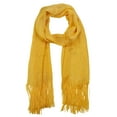 thumbnail image 2 of NYFASHION101 Fashionable Sparkly Glitter Thread Lightweight Tassel Scarf-Yellow, 2 of 4