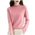 thumbnail image 3 of KKBOTIVE Sweaters for Women Comfort Pullover Fall Winter Casual Crewneck Sweater Dressy Long Sleeve Fashion Tops ( Watermelon Red Size: XXL ), 3 of 4