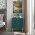 thumbnail image 3 of Boyel Living Nightstand with 2 Drawers, Modern Night Stand End Table Wood Bedside Table for Living Room Bedroom, Green, 3 of 8