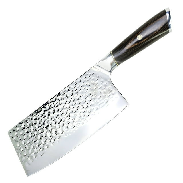 Akatsuki Meat Cleaver Chef Kitchen Knife Handmade Forged High Carbon Steel Butcher Knife Chinese Scliing Chopping Bone Cutter Wood Handle