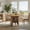 Natural, variant on BaPiPro 47" Round Dining Table for 4, Modern Farmhouse Kitchen Table with Hidden Storage, Rustic Brown