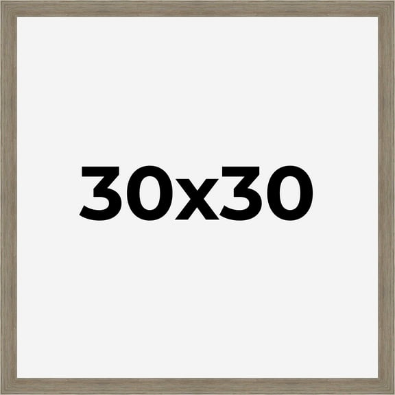 30x30 Frame Gray Barnwood Rustic Solid Wood Picture Frame | 1.5 Inch Moulding Width | Includes UV