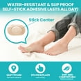 thumbnail image 4 of Promifun Bunion Pain Relief Pads to Wear with Shoes - 27 ct Bunion Cushion - Moleskin Protect Feet for Men and Women - Water-Resistant Self-Stick Adhesive (Multi-size), 4 of 8