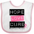 thumbnail image 3 of Inktastic Breast Hope Love Cure Boys or Girls Baby Bib, 3 of 4