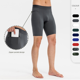 thumbnail image 5 of Pantalones cortos de fitness ajustados para hombre con bolsillo con cremallera, elásticos, absorbentes, de secado rápido, para entrenamiento de carrera, pantalones deportivos 11407, 5 of 8