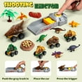 thumbnail image 5 of JoyStone 20 in 1 Dinosaur Truck Toys with Lights & Sounds,  Dinosaur Play Set for Kids 3-5 Years, Including 6 Pull Back Cars, 6 Dino Figures, Birthday Gift for Boys Girls, Green, 5 of 9