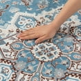 thumbnail image 3 of JML Area Rug 3'x5' Retro Accent Non-Slip Indoor Carpet Blue & Grey Floral Foldable Rugs for Living Room Bedroom Office Home Decor, 3 of 5