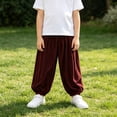 thumbnail image 2 of Generic Kids Boys Girls Harem Pants Casual Breathable Baggy School Trousers Quick Dry Lantern Pants Toddler Bloomer Jogging Bottoms, 2 of 8