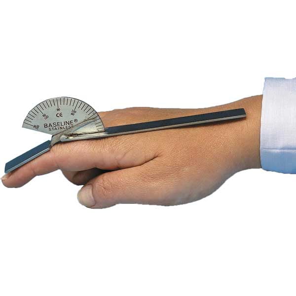 Baseline plastic finger goniometer joint angle and range of motion