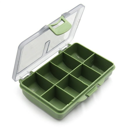Opolski Buckle Closure Clear Cover Lightweight Fishing Tackle Box 1-8 Compartments Fishing Lure Box Fishing Supplies