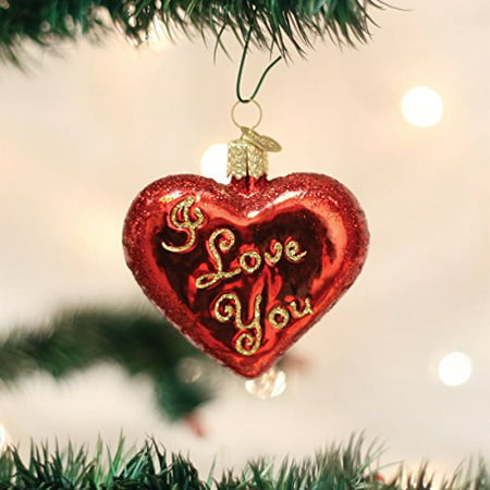 Old World Christmas I Love You Heart Glass Blown (Best Christmas Gifts For 2 Year Old Girl)