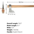 thumbnail image 7 of JXE JXO 16.5" Camping Hatchet Axe , Forged Steel Blade with Hickory Handles for Wood Chopping and Outdoor Use,2-Pack, 7 of 7