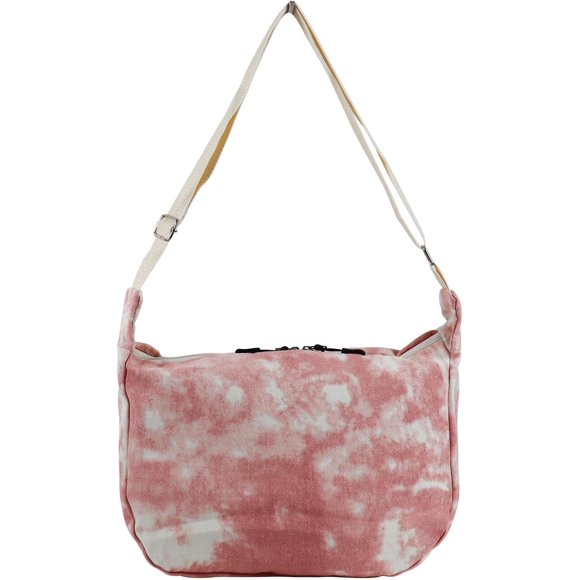 shiyou-Shoulder Bag for Women, Crescent Bag Tie-dye Style Underarm Bag, Hobo Bag with Zipper and Adjustable Shoulder Strap
