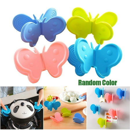 

VeliToy Butterfly Mini Silicone Holder Oven Mitt Refrigerator Magnets Heat Resistant Gloves for All Pot Holders for Kitchen