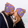thumbnail image 5 of Lsque Yellow Lemon And Orange Pattern Knitted Beanie, Unisex Winter Hat, Knit Hat Winter Beanies Thick Fisherman Beanies Cuffed Plain Skull Caps, 5 of 6