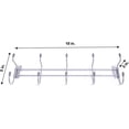 thumbnail image 5 of Crownwall Heavy Duty Steel Coat Hooks Bracket with 10 Pegs, Compatible Slat Wall Storage Organizer, Slatwall Accessories Panels (2 Pack), 5 of 5
