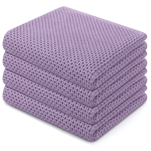 Paños de cocina Homaxy Waffle Weave, 100% algodón, paquete de 4