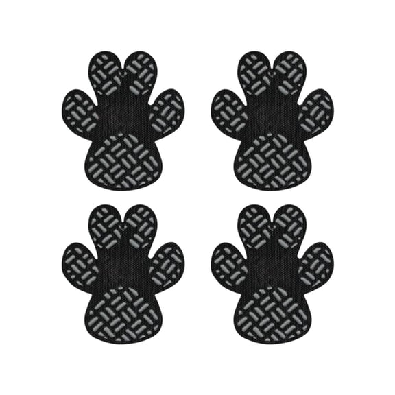 huayou Non Slip Dog Paw Protector Pads, Breathable Anti Wear Foot Stickers, 4 Pack, Decoration, for Pet Outdoor Use, 3.39x3.07 inch, Black