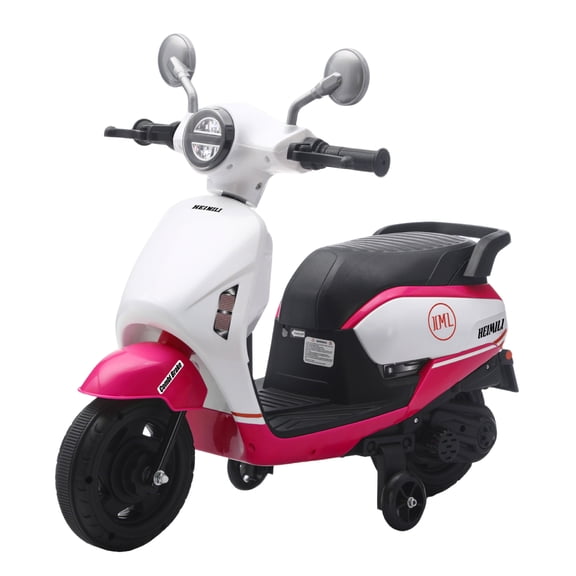 BKIRNP Kids Electric Motorcycles for Toddlers Age 1-3,6V Ride on Motorcycles,Ride on Toys with Music,LED Light,Training Wheels,2 MPH Kids Electric Motorcycle for Indoor & Outdoor Use,Pink