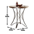 thumbnail image 3 of Table à Manger Ronde Hauteur Comptoir Adele en Bouleau avec Fini Brun, 3 of 6