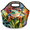 Multicolour 5, variant on Herdesigns Geometric Insulated Lunch Bag Neoprene Lunch Box for Women Men Soft Cooler Bag Gold Washable Lunch Tote for Work Outdoor Picnic