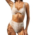 thumbnail image 2 of Bikini cómodo para mujer, traje de baño de dos piezas calado sólido, conjunto de ropa de playa OAVQHLG3B Store lin121212, 2 of 4