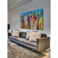 thumbnail image 3 of "City Skyline 6" Painting Print on Wrapped Canvas, 3 of 7