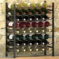 thumbnail image 4 of vidaXL Black Metal Wine Storage Organizer 1 Piece 48-Bottle Capacity for Kitchen Pantry, 4 of 7