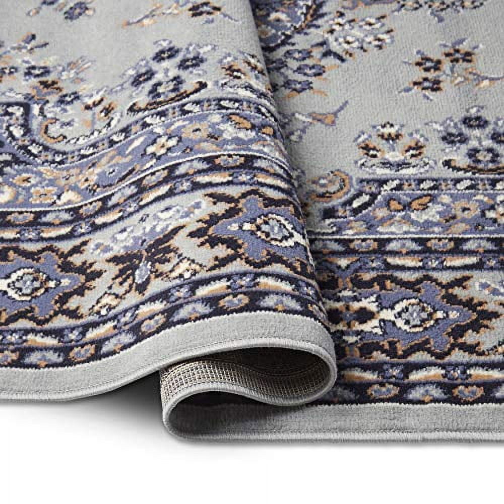Home Dynamix Premium Sakarya Traditional Medallion Area Rug, Grey/Blue, 3'7"x5'2"