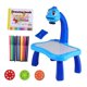 thumbnail image 1 of Drawing Writing Board, Stylish Projection Table, Creative Painting Projector for Children, Pattern Projection with Brush (Blue), 1 of 5