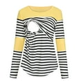 thumbnail image 4 of Youmylove Women Maternity Long Sleeve Striped Nursing Tops T-Shirt Tee Shirts For Breastfeeding Comfy, 4 of 4