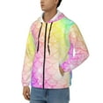 thumbnail image 3 of Honeii Fish Scale Print Hoodies for Men, Pullover & Full Zip, Breathable Zip up Hoodie, Sweatshirt-X-Large, 3 of 5