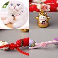 thumbnail image 4 of Ludlz Japanese Chirimen Kitten Collar with Bell Japanese Kimono Cat Collar Japanese Style Adjustable Cat Collar with Fortune for Kitten Puppy Pet, 4 of 7