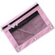 thumbnail image 1 of Estuche para lápices de tamaño B5 con doble cremallera y 2 bolsillos, estuche transparente de malla para archivos, estuche con cremallera para lápices, estuches para lápices con remaches reforzados con orificio de 3 anillos (rosa) Zhivalor OTTO-ZYS-0175, 1 of 7